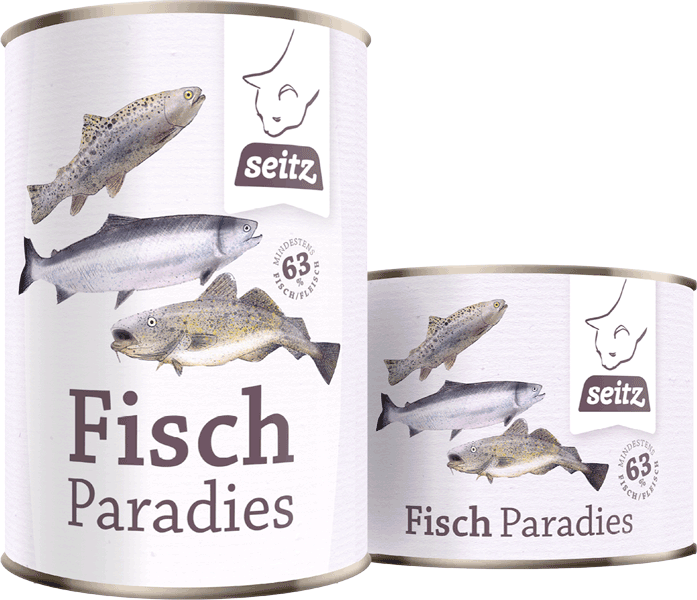 Fisch Paradies (Seelachs, Rind & Geflügel) 63% Fisch/Fleischanteil